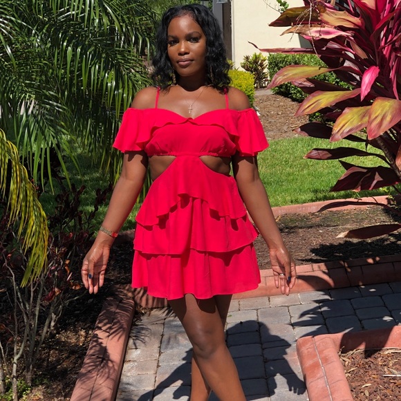 Ruffled mini dress. Price firm - Picture 2 of 5